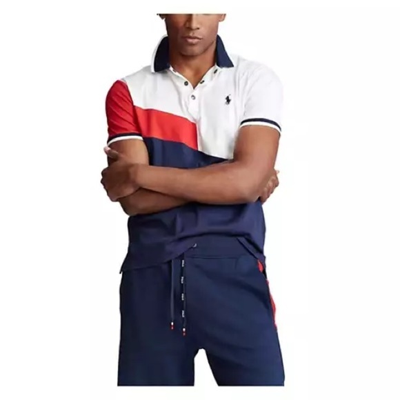 NEW Polo Ralph Lauren Classic Fit Colorblock Cotton Polo w/Pony Men's Size XXL